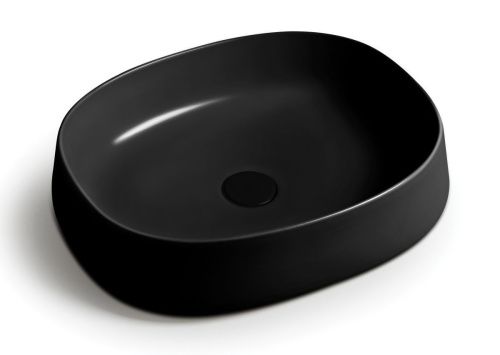 Раковина керамическая White Ceramic Jumper W071705 50х40 накладная цвет черный