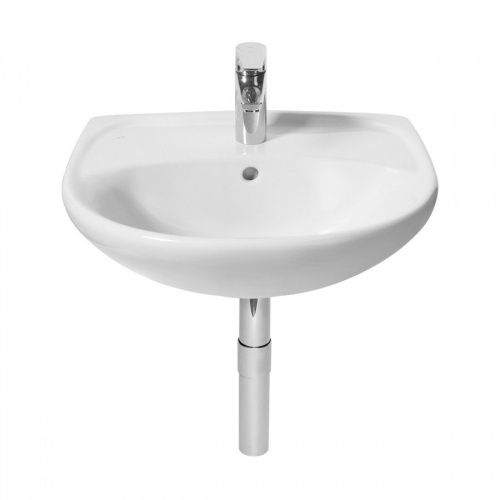 Раковина из сантехнического фарфора Jika Lyra 8142710001049 60х50 подвесная цвет белый 1 отверстие под смеситель - фото 5