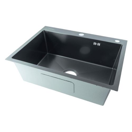 Кухонная мойка Fmark FSC6050Q 60х50 цвет серый поверхность матовая - фото 2