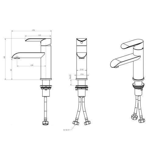 Смеситель Melana Paola Hi-tech 610601 на раковину - фото 2