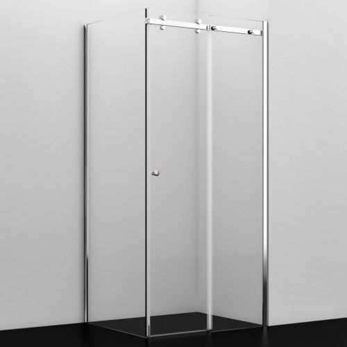 Душевой уголок Wasserkraft 56R19 100х100 стекло прозрачное профиль хром без поддона - фото 2