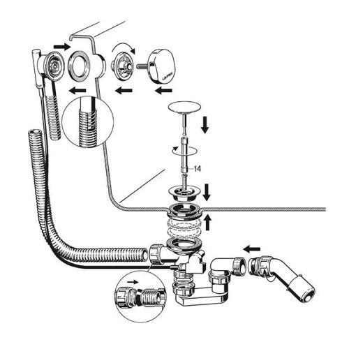 Слив-перелив для ванны Laufen Universal 2.9511.0.004.000.1 хром - фото 2
