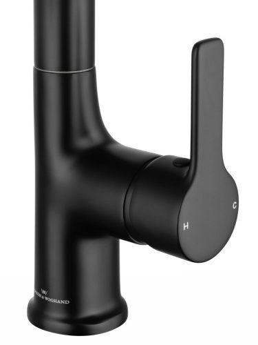 Смеситель Wonzon & Woghand WW-FE01L212-MB на раковину черный - фото 5