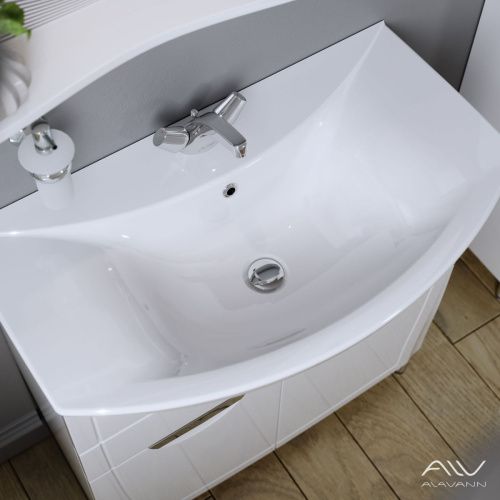 Тумба с раковиной Alavann Monaco ALV0984000 80х50 напольная цвет белый - фото 3