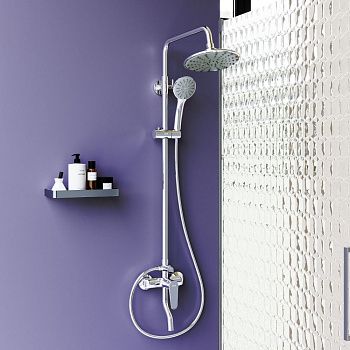 Душевая стойка Dorff Prime D0740900 настенная цвет хром/серый