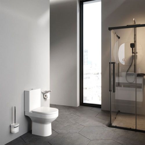 Унитаз напольный с бачком Am.Pm Spirit V2.0 C708600WH белый без сиденья безободковый каскадный смыв - фото 4