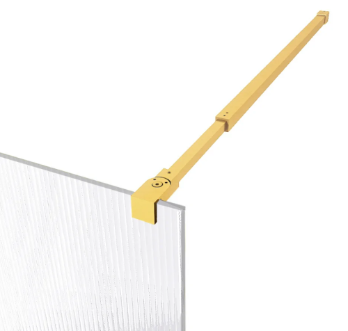 Душевая перегородка Good Door WALK IN ВИ00034 140х195 стекло рифленое профиль золото - фото 2