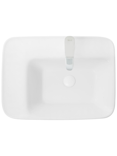 Раковина из сантехнического фаянса WeltWasser WW SK 10000004594 40 см накладная цвет белый 1 отверстие под смеситель - фото 3