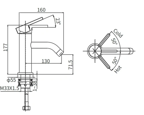 Смеситель Arrow AG4105 на раковину хром - фото 4
