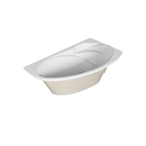 Ванна акриловая 1MarKa JULIANNA MG 01дж1595п 160х90 пристенная асимметричная без каркаса - фото 2