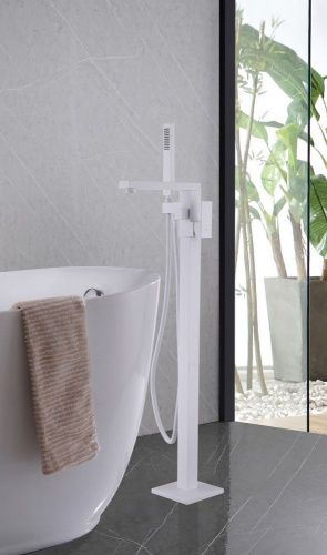 Смеситель Abber Daheim AF8215W напольный белый - фото 2