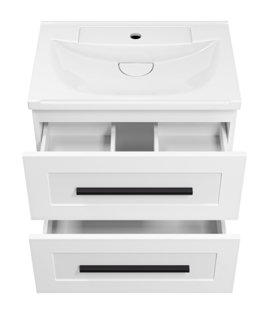 Тумба под раковину Misty Модерн П-Мод09060-011Пр 60х40 подвесная цвет белый