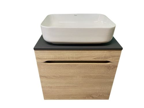 Тумба с раковиной Sintesi STL.W7017_SIN-LVB-APP-409 60х60 подвесная цвет бежевый - фото 4