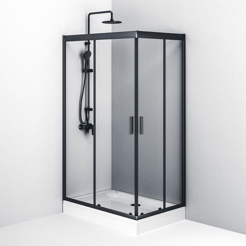 Душевой уголок Am.Pm Gem W90G-404-120280-BT 120х80 стекло прозрачное профиль черный без поддона - фото 5