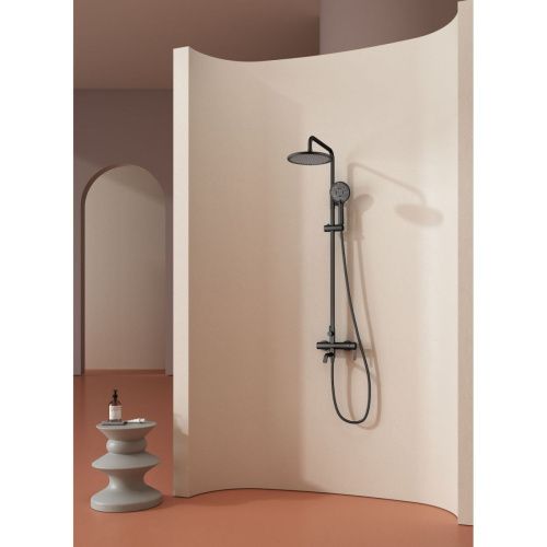 Душевая стойка Splenka S221.24.06 настенная цвет черный - фото 4