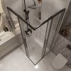 Душевой уголок Niagara Nova NG-6824-34BLACK 100х100 стекло прозрачное профиль черный без поддона