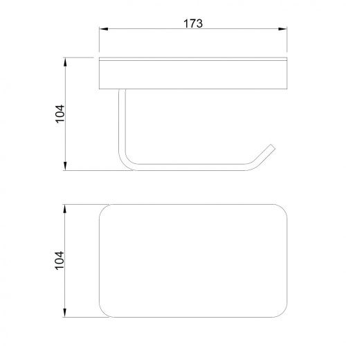 Бумагодержатель ABBER Westen AA1730B черный матовый - фото 3
