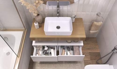 Столешница Velvex UNIT st.UNI.100-67 100х50 подвесная цвет коричневый - фото 3