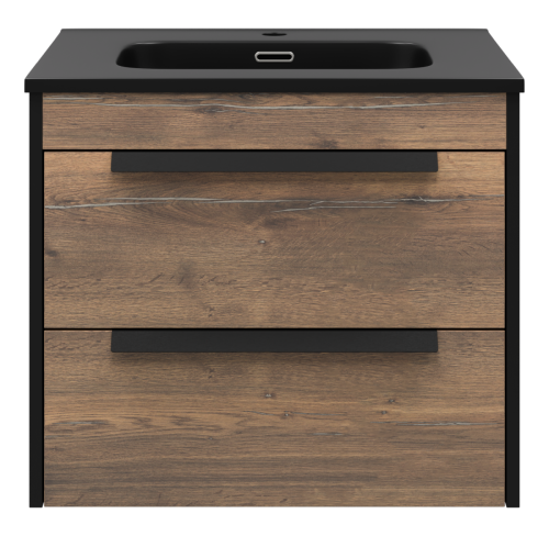 Тумба под раковину Brevita Monsour MON-09060-0102Я 60х50 подвесная цвет коричневый - фото 2