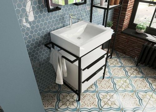 Тумба с раковиной Эстет ФР-00003613 70х50 напольная цвет белый - фото 3