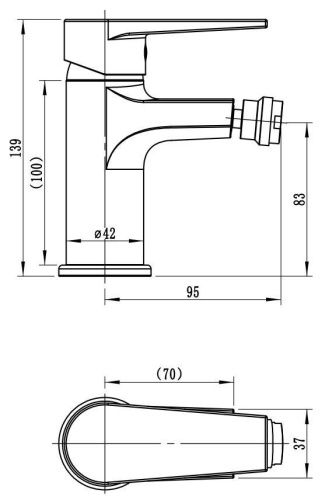 Смеситель Esko BT45B на биде черный - фото 3