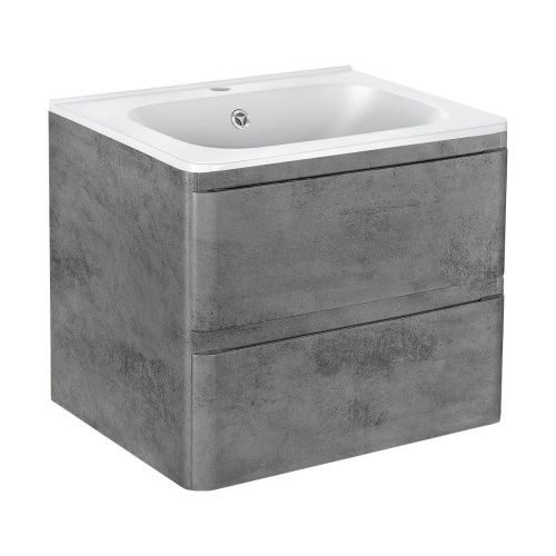 Тумба под раковину Vincea Vico VMC-2V600BT 60х50 подвесная цвет серый - фото 3