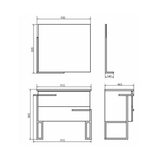 Тумба с раковиной Comforty Дюссельдорф 00-00004093CF 100х50 напольная цвет серый - фото 2
