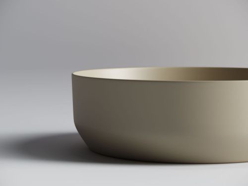 Раковина из сантехнического фарфора Ceramica Nova ELEMENT CN6022MC 40х40 накладная цвет коричневый без отверстий под смеситель - фото 4