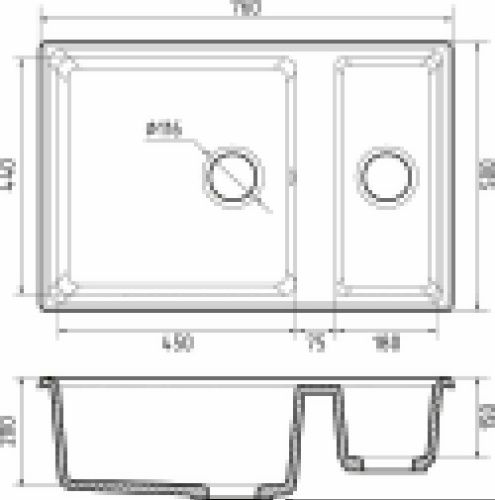 Кухонная мойка Granfest Level LV-760K терракот 75х50 цвет коричневый поверхность матовая - фото 3