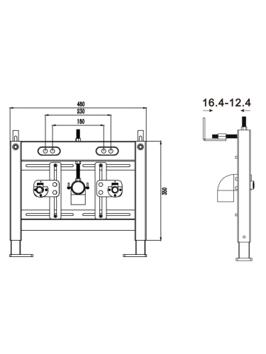 Инсталляция для биде WeltWasser WW BAMBERG 480 BD (10000011701) - фото 2