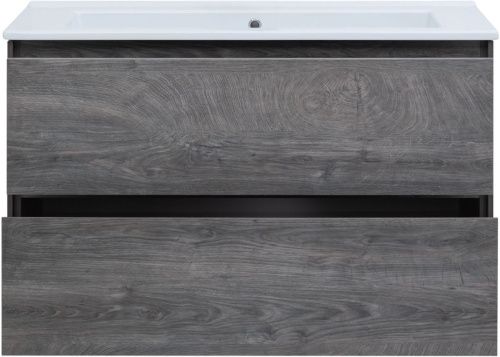 Тумба под раковину Aquanet Милан 00339972 110х50 подвесная цвет коричневый - фото 5