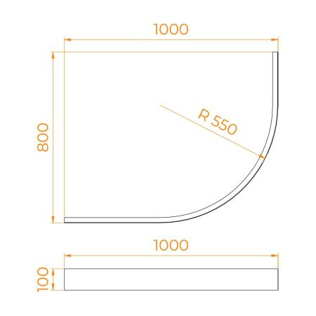 Экран фронтальный для поддона RGW 16232114-80