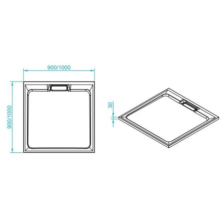 Душевой поддон из искусственного камня RGW STA 16330199-04 90х90 черный