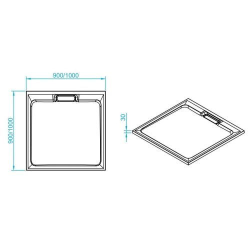 Душевой поддон из искусственного камня RGW STA 16330199-01 90х90 белый - фото 3