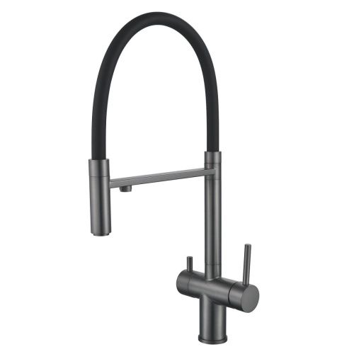 Смеситель для кухни Shevanik S178T на мойку оружейная сталь - фото 2