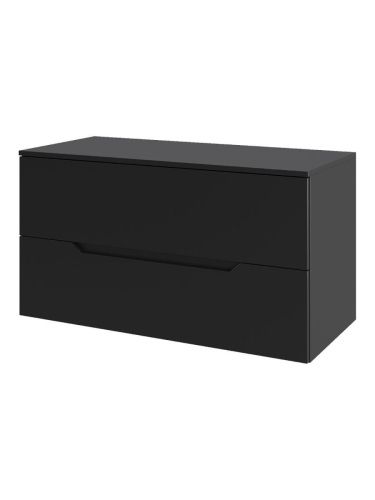 Тумба под раковину Orange Line Li-100TubMDF 100х50 подвесная цвет черный - фото 3