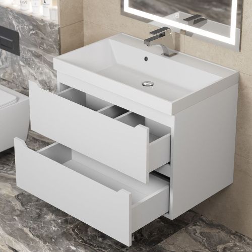 Тумба под раковину Uperwood Tanos 291020243 70х50 подвесная цвет белый - фото 4