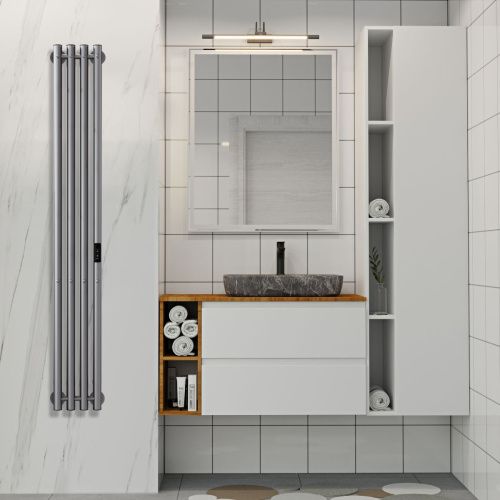 Полотенцесушитель электрический Indigo Style 4 LSE120-18GFMRt 20х120 серый - фото 4