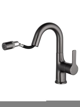 Смеситель Wonzon & Woghand WW-FE01L212-BGG на раковину серый