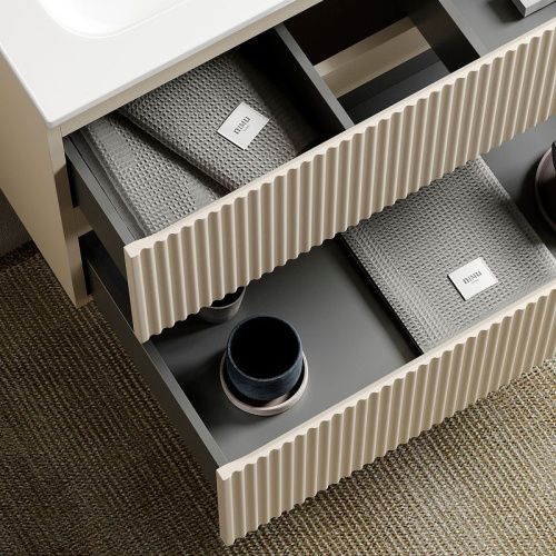 Тумба под раковину Sancos SNOB R SNR120CE 120х40 подвесная цвет бежевый - фото 3