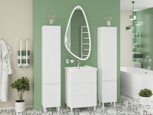 Шкаф-пенал Brevita Victory VIC-05035-010L 40х170 подвесной цвет белый - фото 5