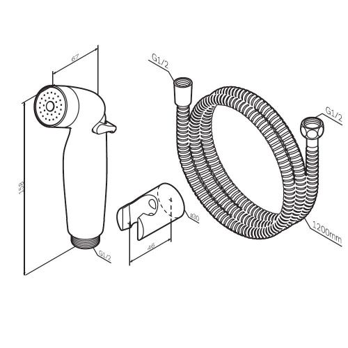 Душевой гарнитур Am.Pm  F0202032 настенный хром - фото 4