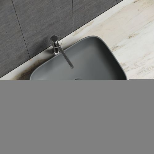 Раковина из сантехнического фарфора Ceramica Nova ELEMENT CN6052MDH 50х40 накладная цвет черный без отверстий под смеситель - фото 3