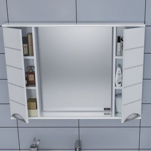 Зеркало-шкаф СанТа Родос 106017 80х70 подвесной цвет белый - фото 2