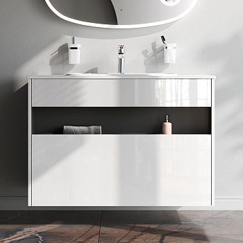 Тумба под раковину Am.Pm Func M8FFUX1001WG 100х50 подвесная цвет белый