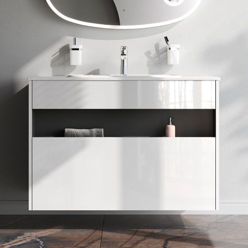 Тумба под раковину Am.Pm Func M8FFUX1001WG 100х50 подвесная цвет белый