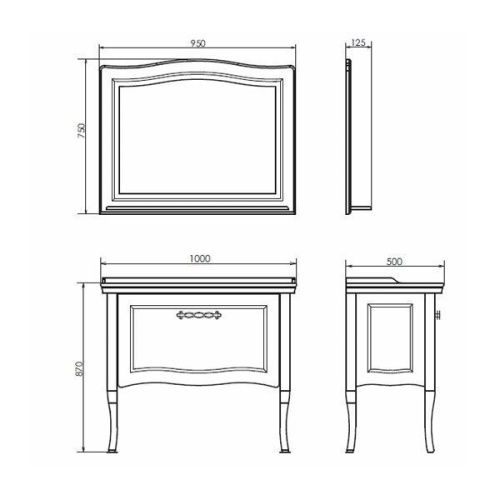 Зеркало Comforty Павия 00004147986CF 100х80 подвесное - фото 2