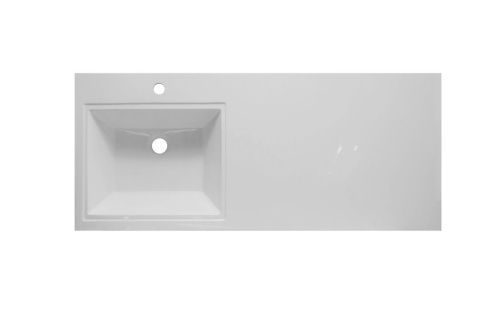 Раковина из искусственного камня Эстет Даллас ФР-00014872 110х50 накладная цвет белый 1 отверстие под смеситель - фото 3