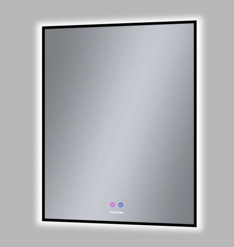 Зеркало с подсветкой и антизапотевателем Grossman PRAGMA-норма BLACK 1870802 70х80 подвесное - фото 2