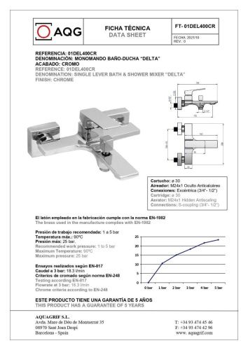 Смеситель для душа AQG Delta 01DEL419CR настенный хром - фото 2